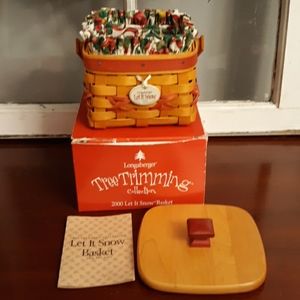 2000 longaberger tree Trimming let it snow set